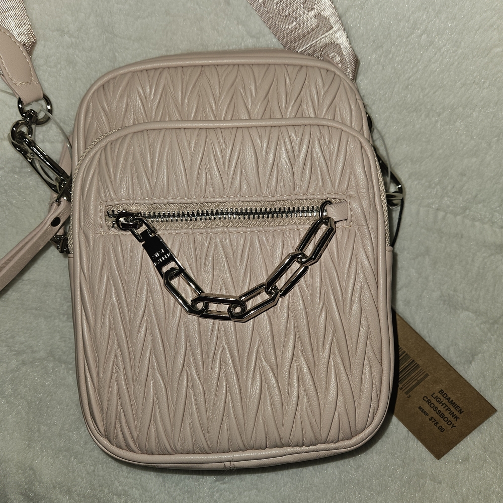 Steve Madden Light Pink Quilted Crossbody Bag